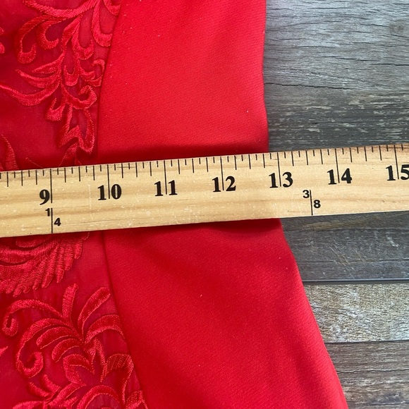 Janique By Kourosh Babaian Strapless Evening Dress Size 0 Red Prom High Low - Picture 5 of 13